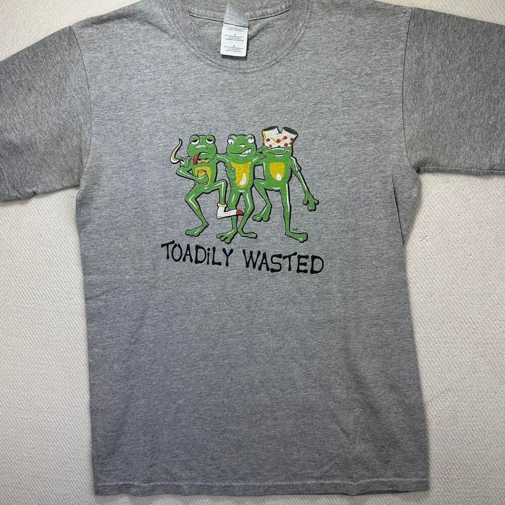 Toadily Wasted Frog Graphic Funny Sarcastic T-Shirt